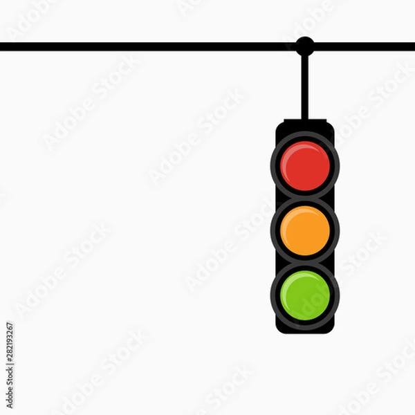Obraz Vector illustration of a traffic lighter