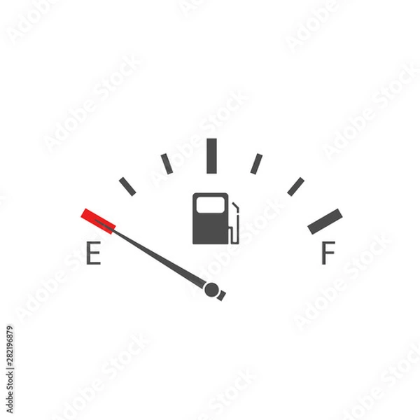 Fototapeta Empty Fuel tank indicator