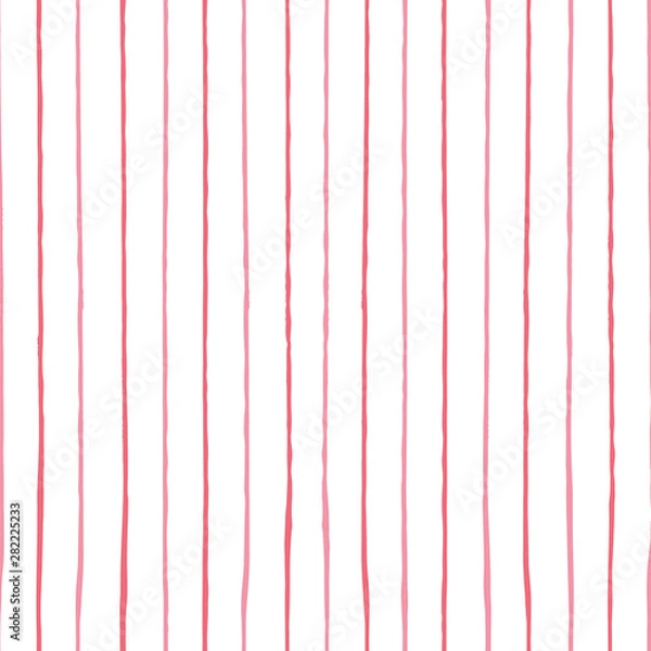 Fototapeta White vector repeat pattern with pink vertical stripe. Perfect for paper or textile projects. Surface pattern design.