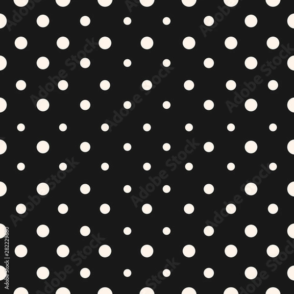 Fototapeta Vector geometric halftone seamless pattern with circles. Optical illusion effect
