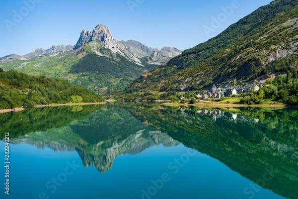 Obraz Landscape of a Lanuza lake in the spanish pyrenees.  