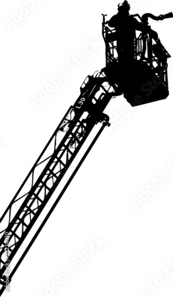Obraz fireman on ladder