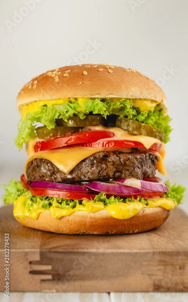 Fototapeta Fresh tasty burger