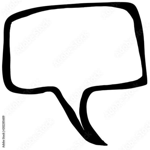 Obraz bubble speech empty field. raster illustration for posters, magazines, cards