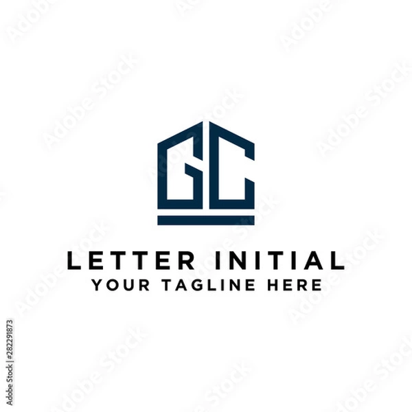 Fototapeta Inspiring company logo design from the initial letters of the GC logo icon. -Vectors