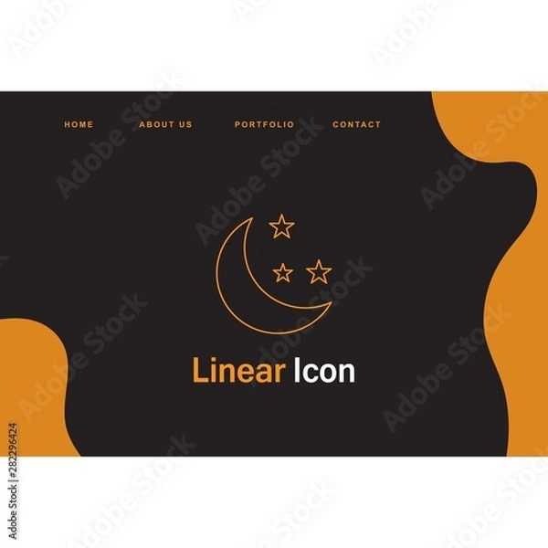 Obraz moon icon creative design templat