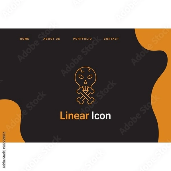 Fototapeta skull icon creative design templat
