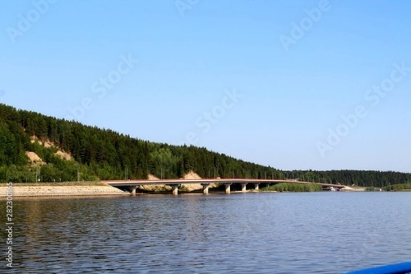 Fototapeta landscape with river