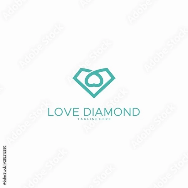 Obraz LOVE DIAMOND LOGO DESIGN LINE