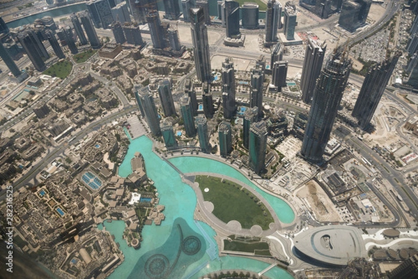 Fototapeta A view of Dubai skyline from Burj Khalifa