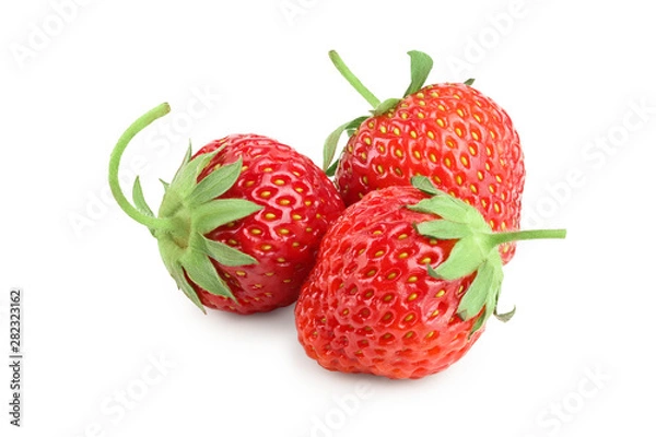 Fototapeta Strawberry isolated on white background close up.