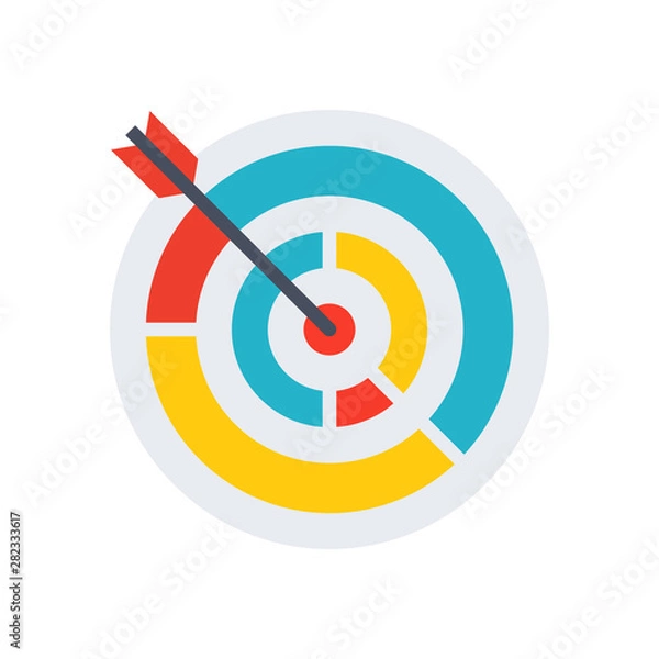 Fototapeta Target modern stylish icon on white background