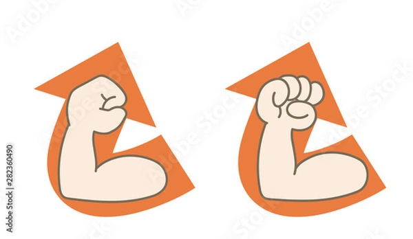 Obraz ガッツポーズ・上向き矢印付き