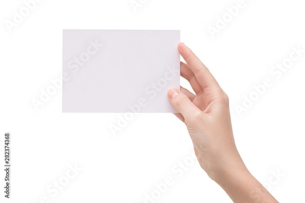 Fototapeta Empty postcard in hand