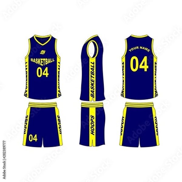 Obraz Basketball jersey set template collection.