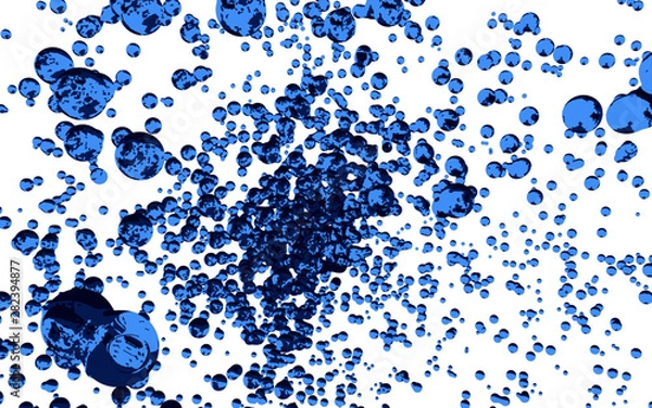 Fototapeta Particle of the drop of water made in 3D Render