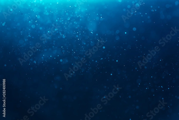 Obraz Abstract Blue Defocused bokeh background