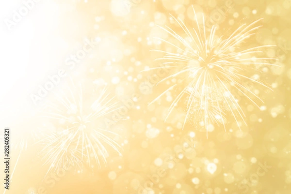 Fototapeta Fireworks with Abstract bokeh background