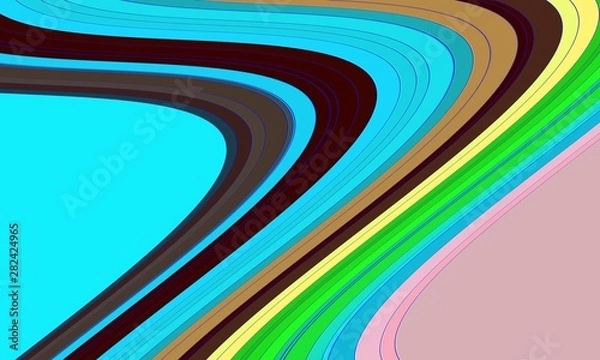 Fototapeta Colors, waves shapes and forms, lines and geometries, abstract background and texture