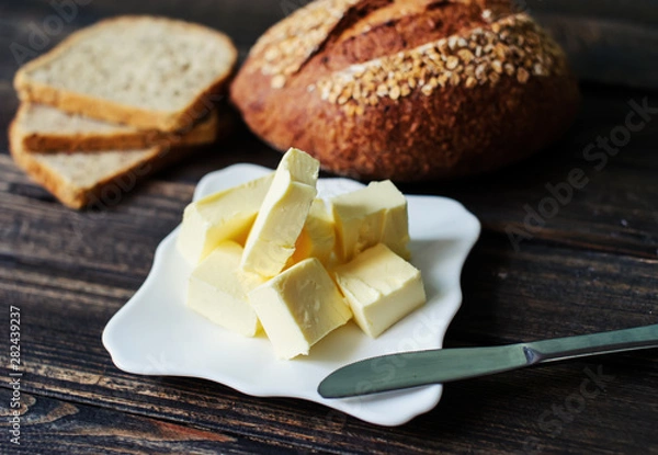Obraz piece of butter on a desk