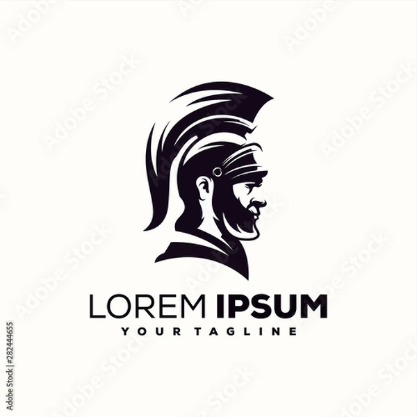 Obraz awesome spartan warrior logo design