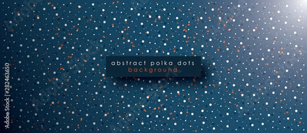 Fototapeta Abstract Shape Isolated on White Background. Varicolored Slapstick Paper Round Particles. Graphic Design Template