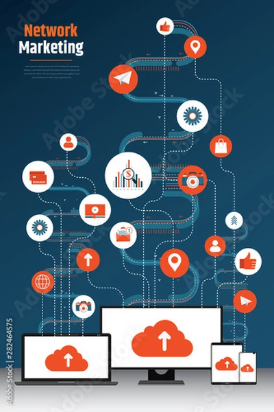 Fototapeta Network marketing concept