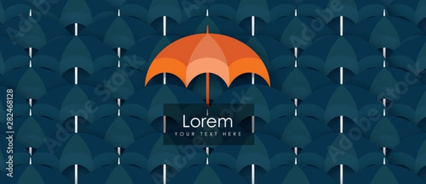 Obraz Think Different Umbrella show leadership concept