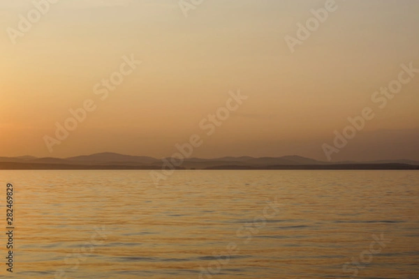 Obraz Red sunset on the lake