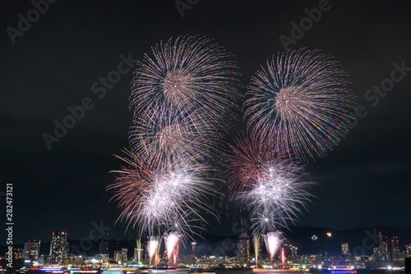 Fototapeta みなとこうべ海上花火大会　