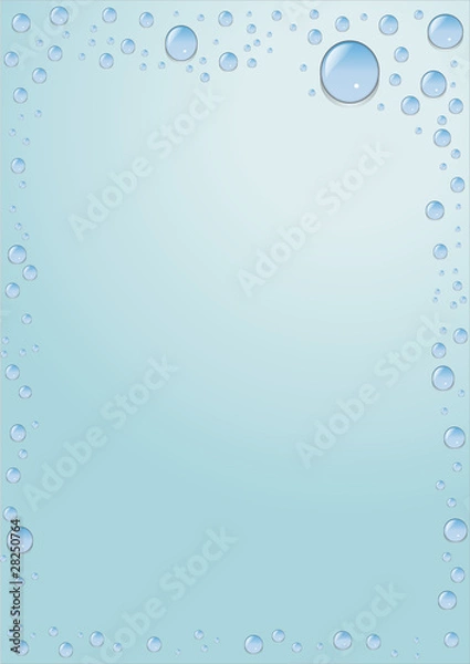 Fototapeta waterdrops_blue_frame