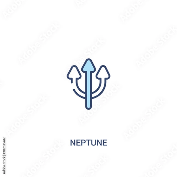 Obraz neptune concept 2 colored icon. simple line element illustration. outline blue neptune symbol. can be used for web and mobile ui/ux.
