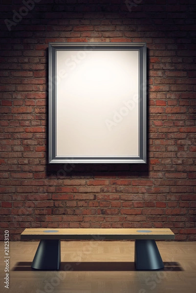 Obraz blank frame in the gallery