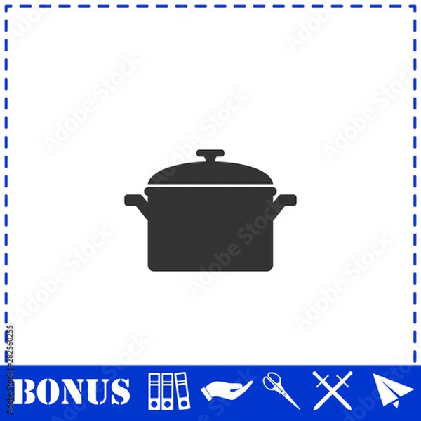 Fototapeta Pot icon flat