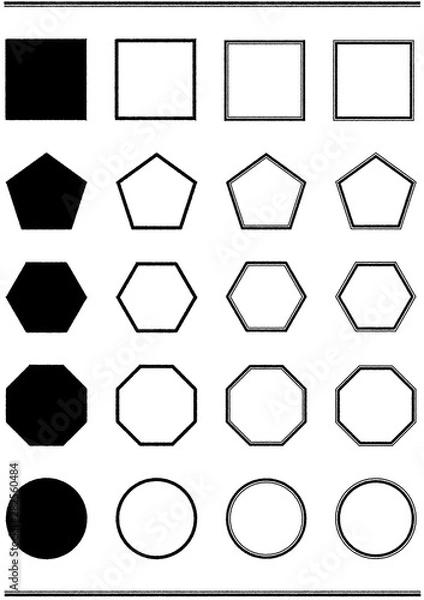 Fototapeta シンプルな多角形と円