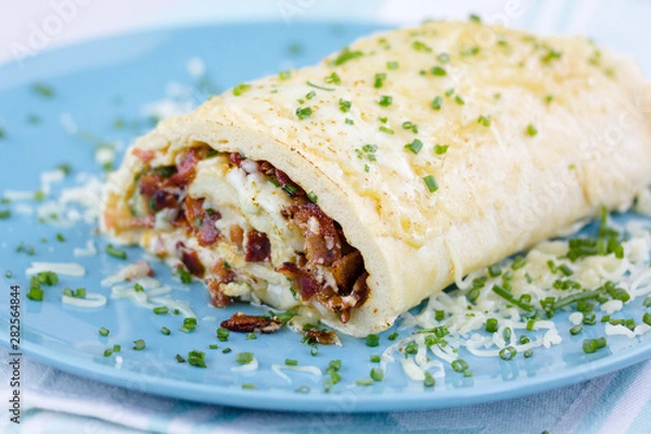 Obraz omelet roll with bacon
