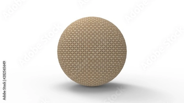 Fototapeta Sphere ball 3d rendering in multiple materials isolated in studio background