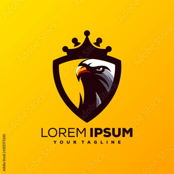 Obraz awesome king eagle logo design