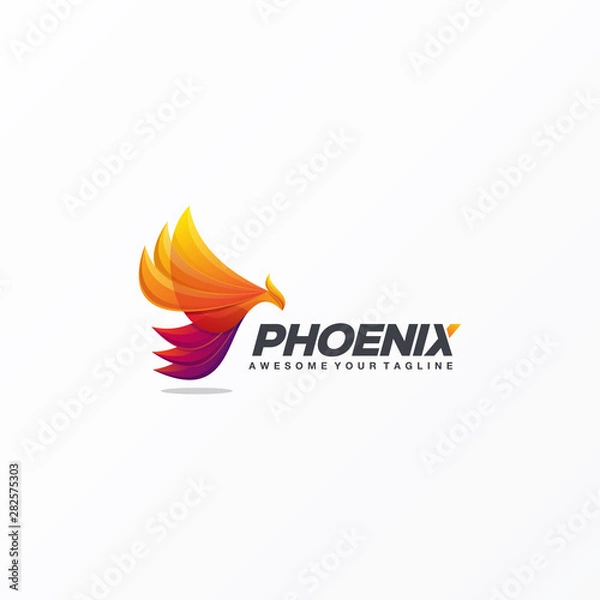 Obraz awesome gradient phoenix logo design