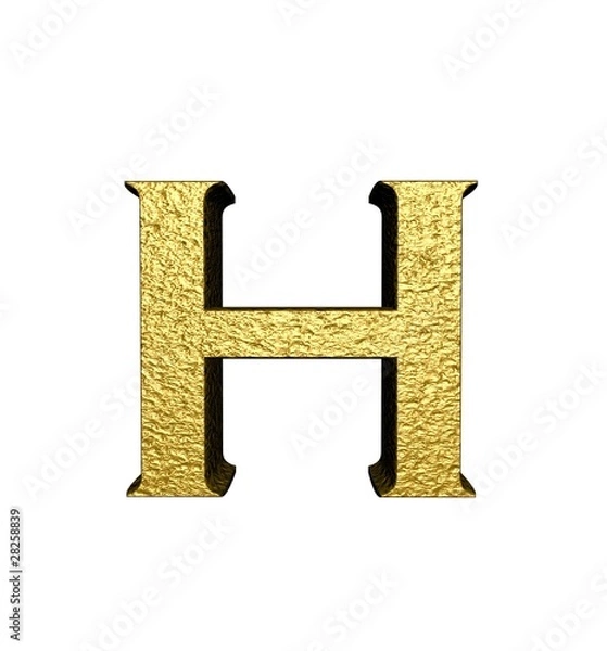 Obraz 3d gold letter