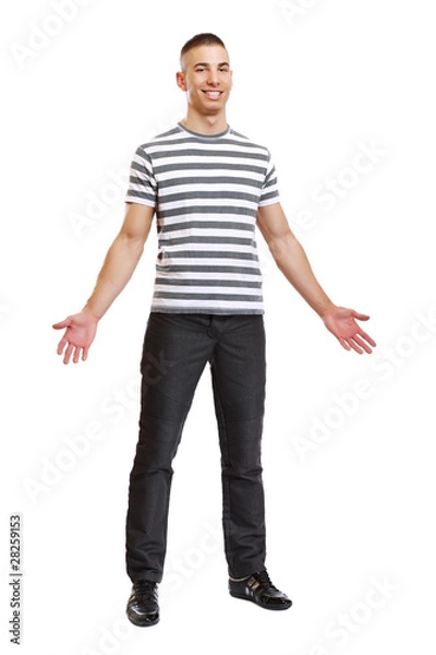 Obraz curious young man posing in studio