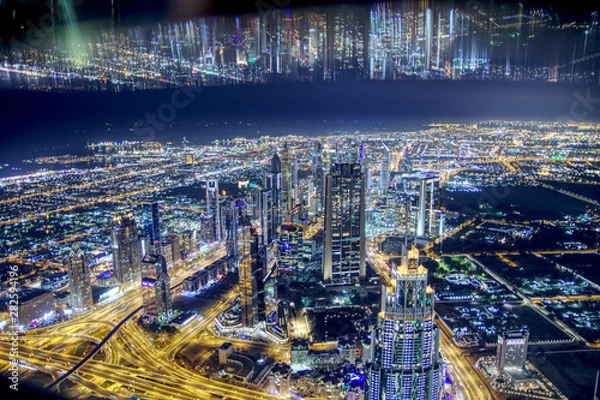 Fototapeta View on Dubai from Burj Khalifa