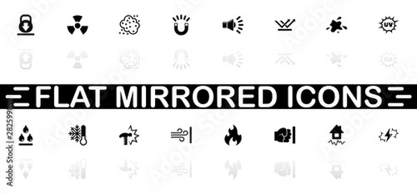 Fototapeta Influence - Flat Vector Icons