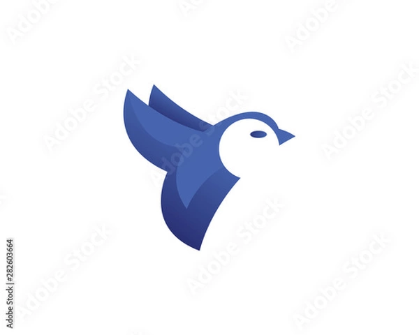 Fototapeta Blue geometric vector logo template concept illustration.