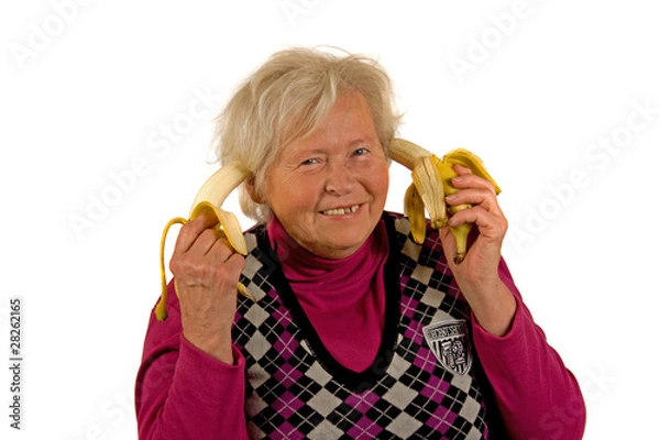 Obraz Senior Lady with Bananas