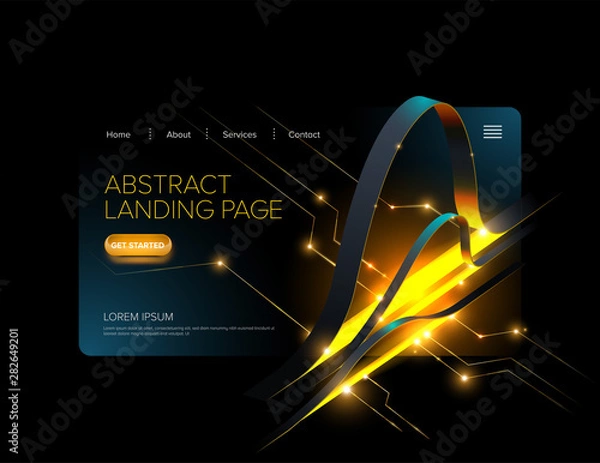 Fototapeta Abstract Landing Page Design