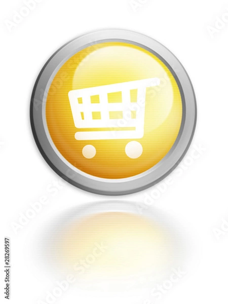 Fototapeta Button Aqua Icon