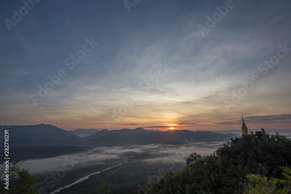 Obraz sunset in the mountains