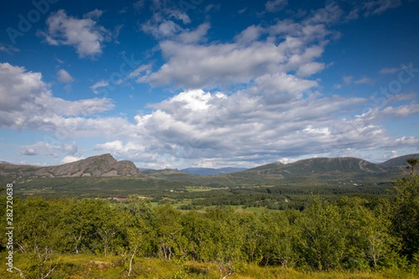 Obraz Out in the country side to walk on hiking trails in Norway