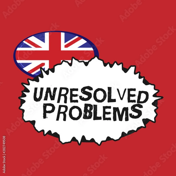 Fototapeta Writing note showing Unresolved Problems. Business photo showcasing those Queries no one can answer Unanswerable Questions.